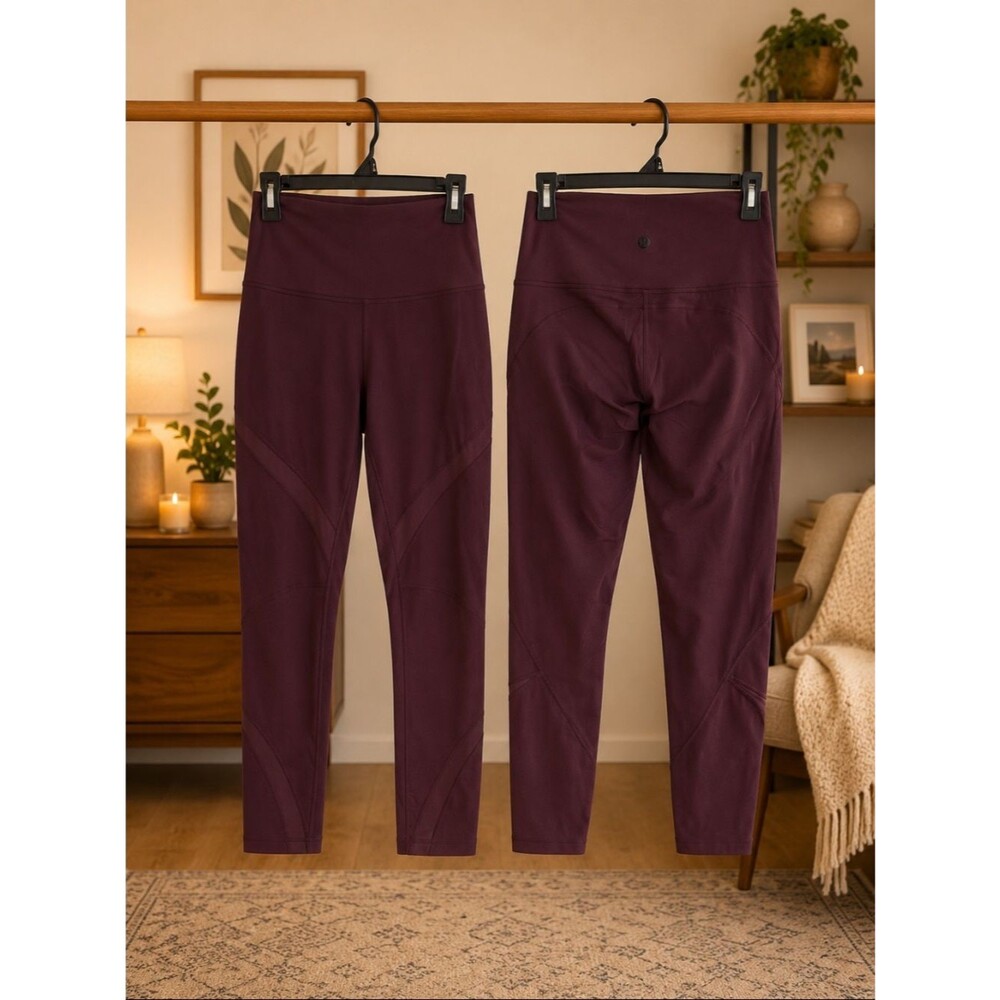 lululemon athletica Cropped Leggings in Deep Plum size 8